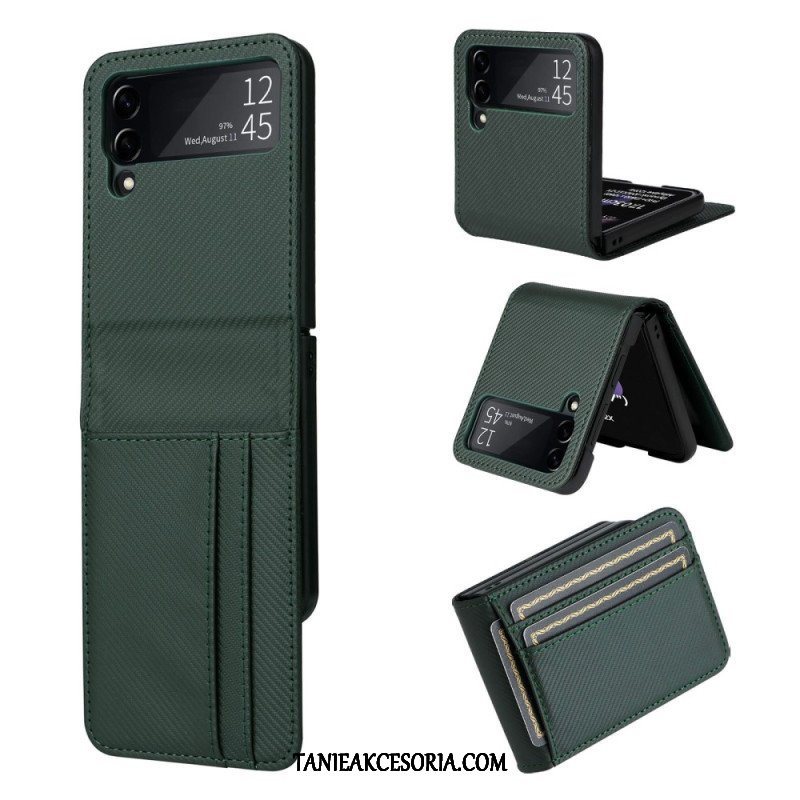 Case do Samsung Galaxy Z Flip 4 Etui Folio Etui Na Karty Retro Z Efektem Skóry