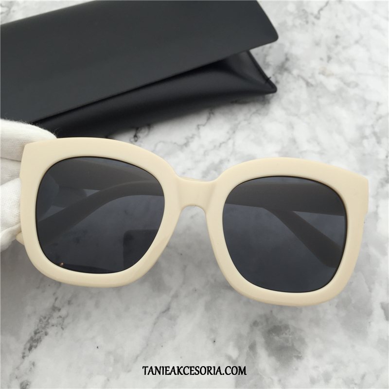 Damskie Okulary Przeciwsłoneczne Nowy Kwadratowy Trendy, Okulary Przeciwsłoneczne 2019 Wielki Vintage Weiß Beige