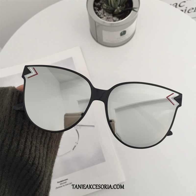 Damskie Okulary Przeciwsłoneczne Słońce Damska Trendy, Okulary Przeciwsłoneczne Wielki Moda Rot Weiß Schwarz