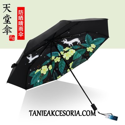 Damskie Parasol Anty-uv Trzykrotnie Oryginalne, Parasol Schwarz