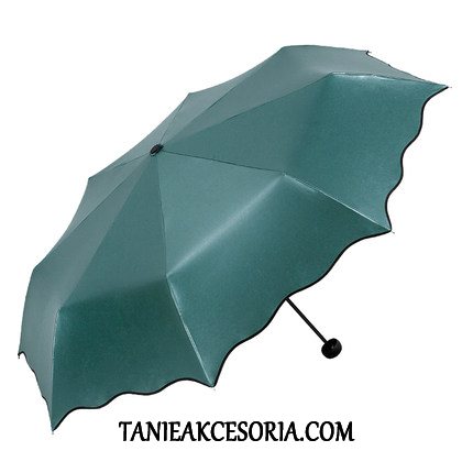 Damskie Parasol Składać Ochrona Przed Słońcem Damska, Parasol Słońce Super Anty-uv Blau Schwarz