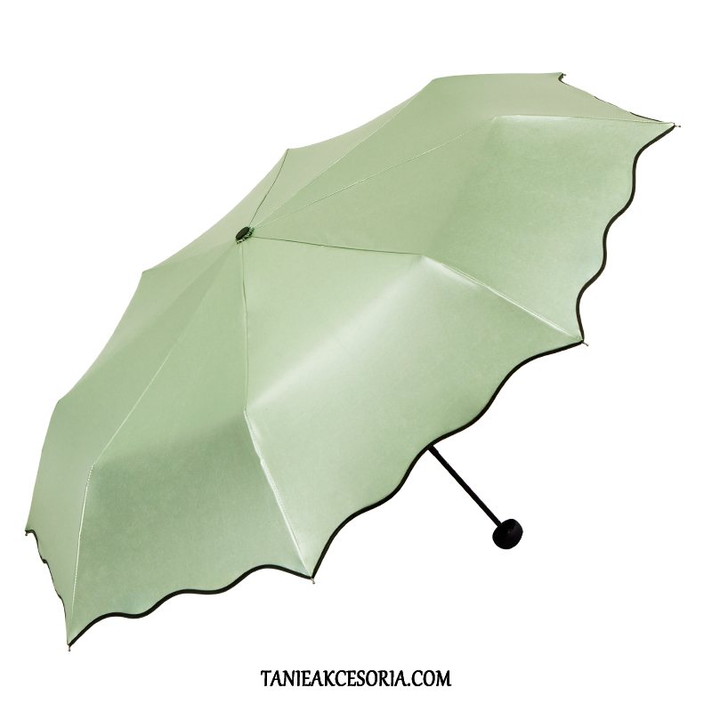 Damskie Parasol Składać Ochrona Przed Słońcem Damska, Parasol Słońce Super Anty-uv Blau Schwarz