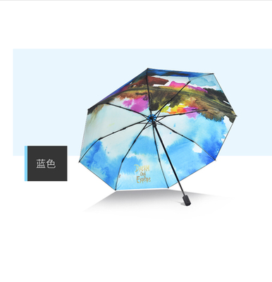 Damskie Parasol Trzykrotnie Nowe, Parasol Blau Schwarz