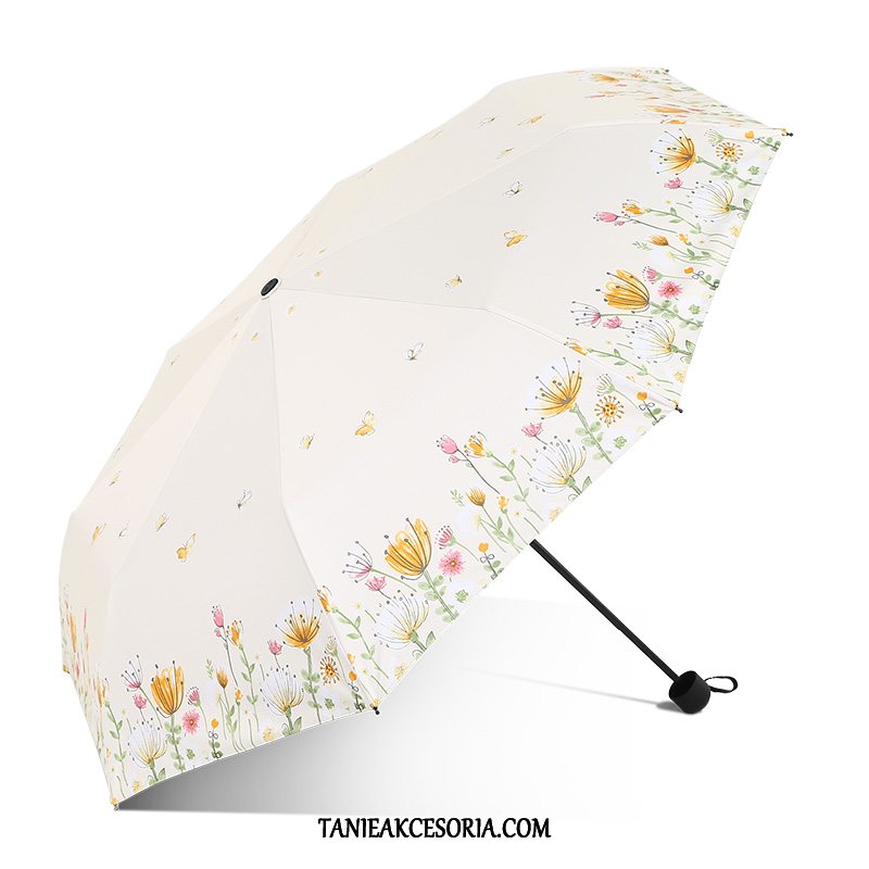 Damskie Parasol Wielofunkcyjne Świeży Moda, Parasol Mały Ochrona Przed Słońcem Damska Gelb Schwarz Beige