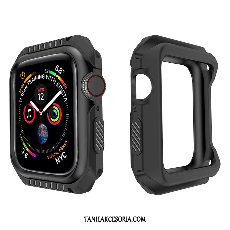 Etui Apple Watch Series 1 Czarny Żółty Anti-fall, Pokrowce Apple Watch Series 1 Ochraniacz Silikonowe Miękki