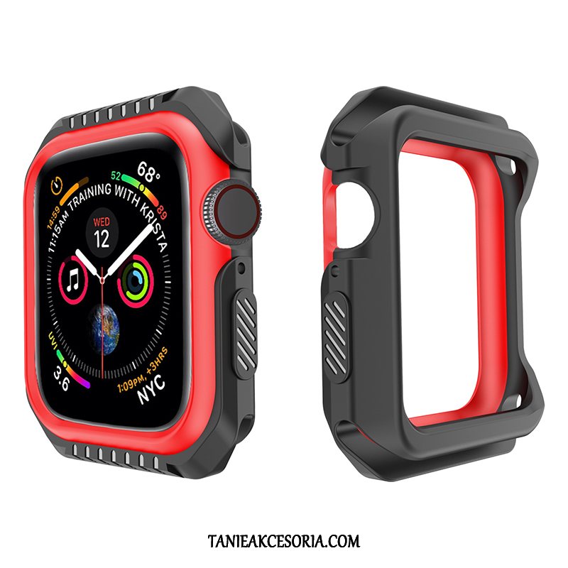 Etui Apple Watch Series 1 Czarny Żółty Anti-fall, Pokrowce Apple Watch Series 1 Ochraniacz Silikonowe Miękki