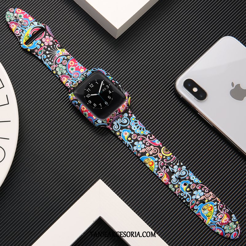 Etui Apple Watch Series 1 Modna Marka Drukowana Ochraniacz, Obudowa Apple Watch Series 1 Czarny Silikonowe