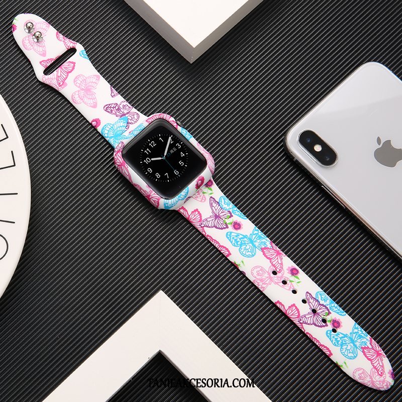 Etui Apple Watch Series 1 Modna Marka Drukowana Ochraniacz, Obudowa Apple Watch Series 1 Czarny Silikonowe