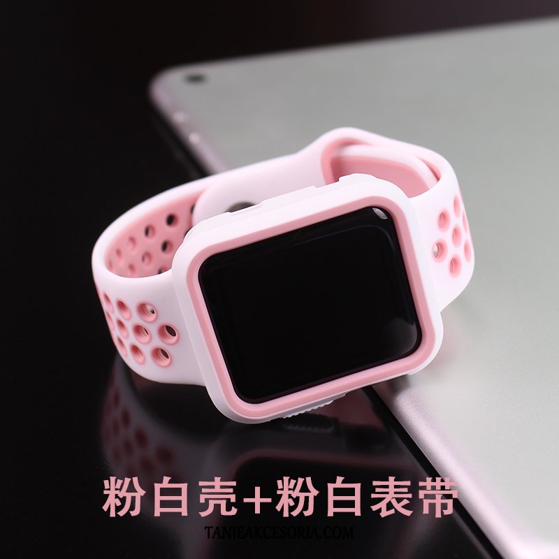 Etui Apple Watch Series 1 Silikonowe All Inclusive Czarny, Futerał Apple Watch Series 1 Cienkie Anti-fall Szkło Hartowane