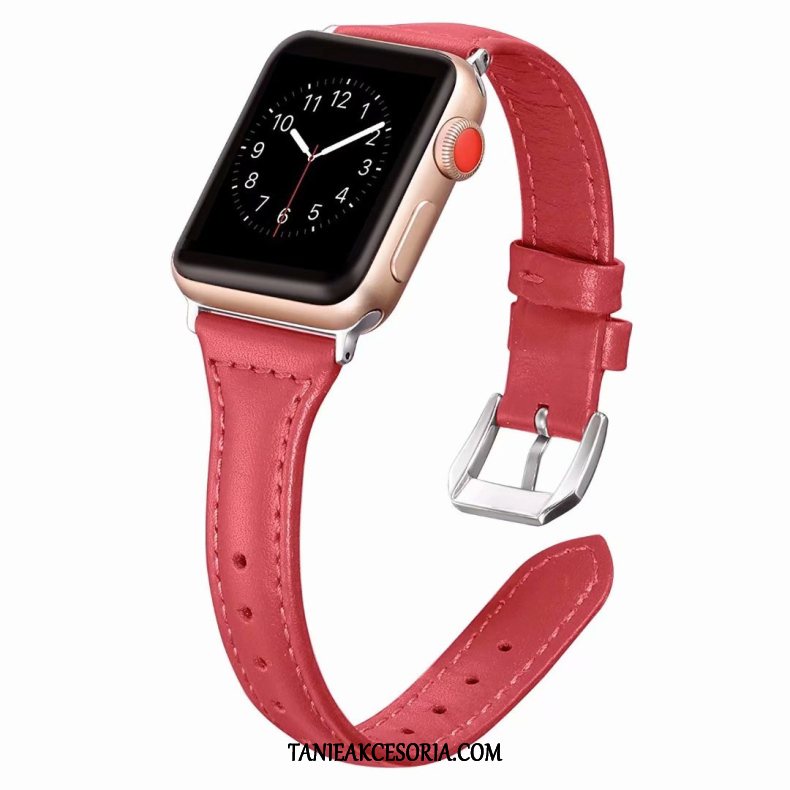 Etui Apple Watch Series 2 Dobrze Różowe Prawdziwa Skóra, Pokrowce Apple Watch Series 2