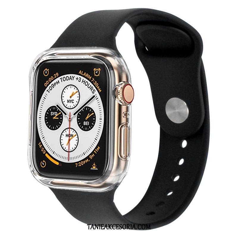 Etui Apple Watch Series 3 Ochraniacz Czarny Silikonowe, Futerał Apple Watch Series 3 Sportowe Bicolored