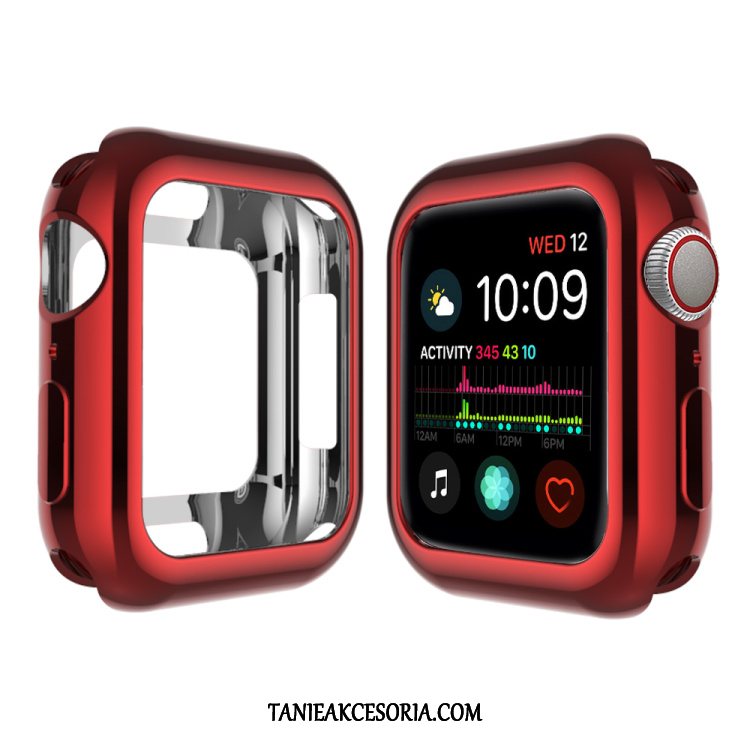 Etui Apple Watch Series 4 Różowe Obrzeża Pu, Obudowa Apple Watch Series 4 Silikonowe Poszycie Miękki