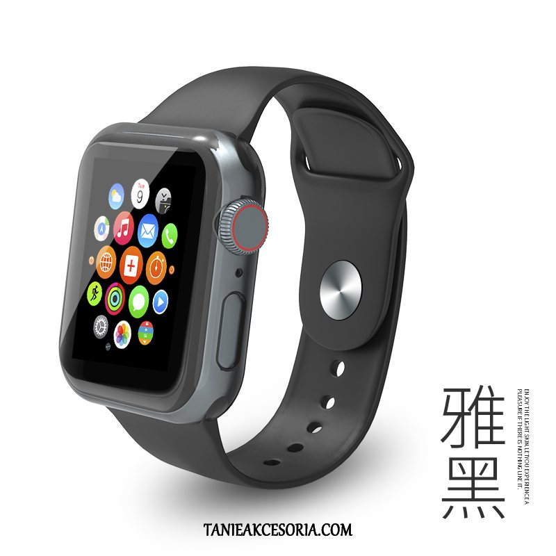 Etui Apple Watch Series 4 Tendencja Sportowe Moda, Futerał Apple Watch Series 4 Osobowość Silikonowe Czarny