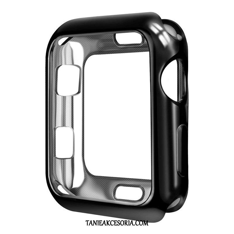 Etui Apple Watch Series 5 Przezroczysty Czerwony Cienkie, Futerał Apple Watch Series 5 Miękki Poszycie Ochraniacz