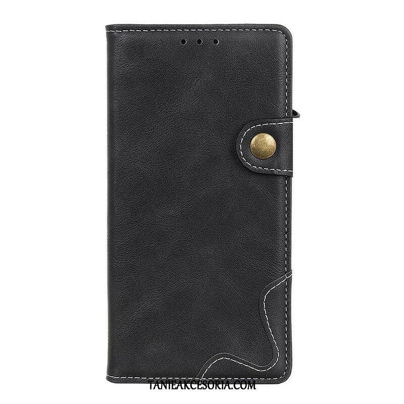 Etui Folio do Asus Zenfone 8 Artystyczny Guzik Do Szycia