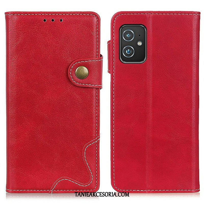 Etui Folio do Asus Zenfone 8 Artystyczny Guzik Do Szycia