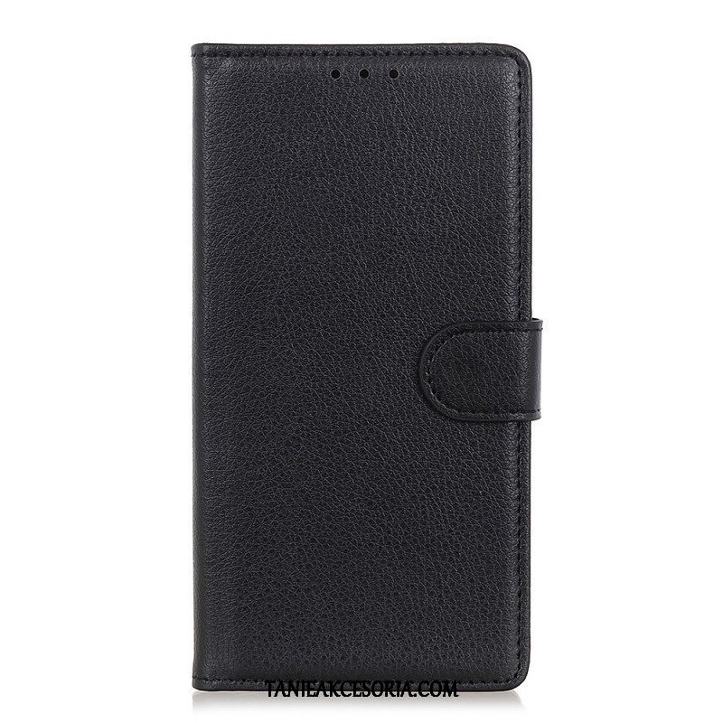 Etui Folio do Google Pixel 6A Tradycyjny Styl Skóry Liczi