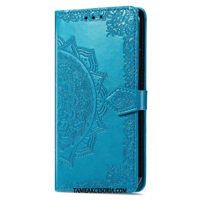 Etui Folio do Google Pixel 7 z Łańcuch Mandala W Stylu Retro Z Paskami