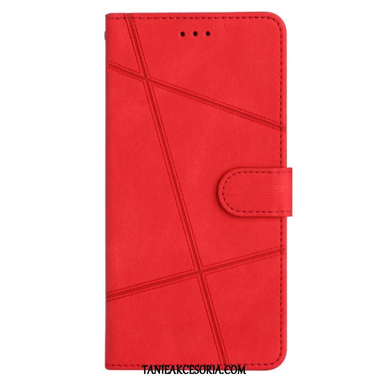 Etui Folio do Google Pixel 7A z Łańcuch Pasiaste Geometryczne Linie