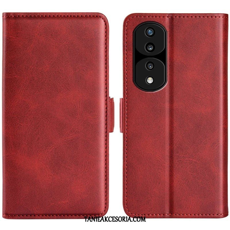 Etui Folio do Honor 70 Skórzany Futerał Klasyczna Podwójna Klapa