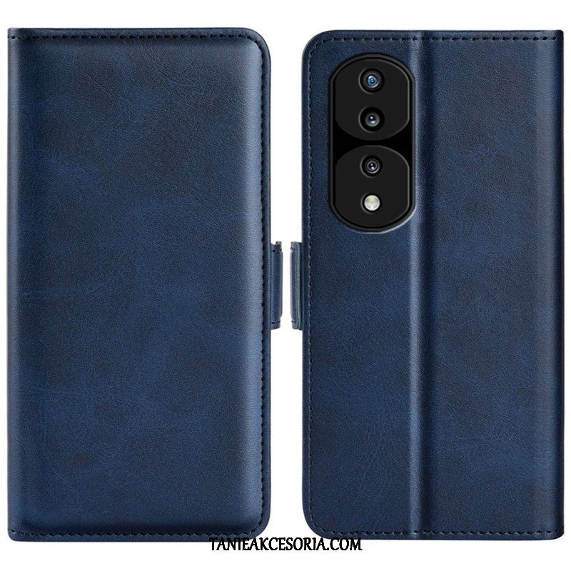 Etui Folio do Honor 70 Skórzany Futerał Klasyczna Podwójna Klapa