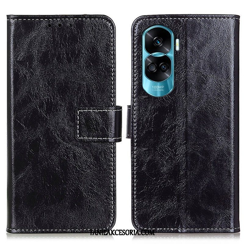 Etui Folio do Honor 90 Lite Lakierowane Z Widocznymi Szwami