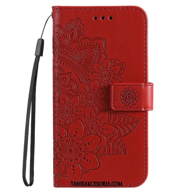 Etui Folio do Honor Magic 5 Lite z Łańcuch Paskowata Mandala