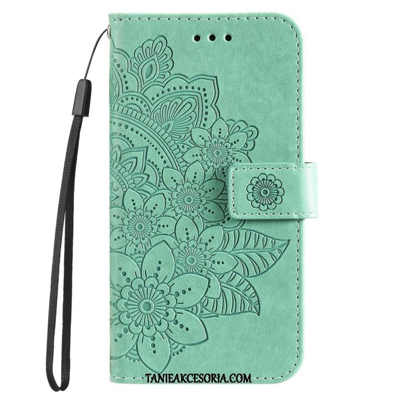 Etui Folio do Honor Magic 5 Lite z Łańcuch Paskowata Mandala