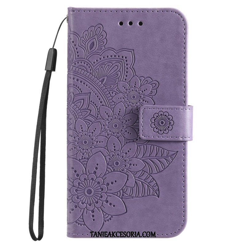 Etui Folio do Honor Magic 5 Lite z Łańcuch Paskowata Mandala