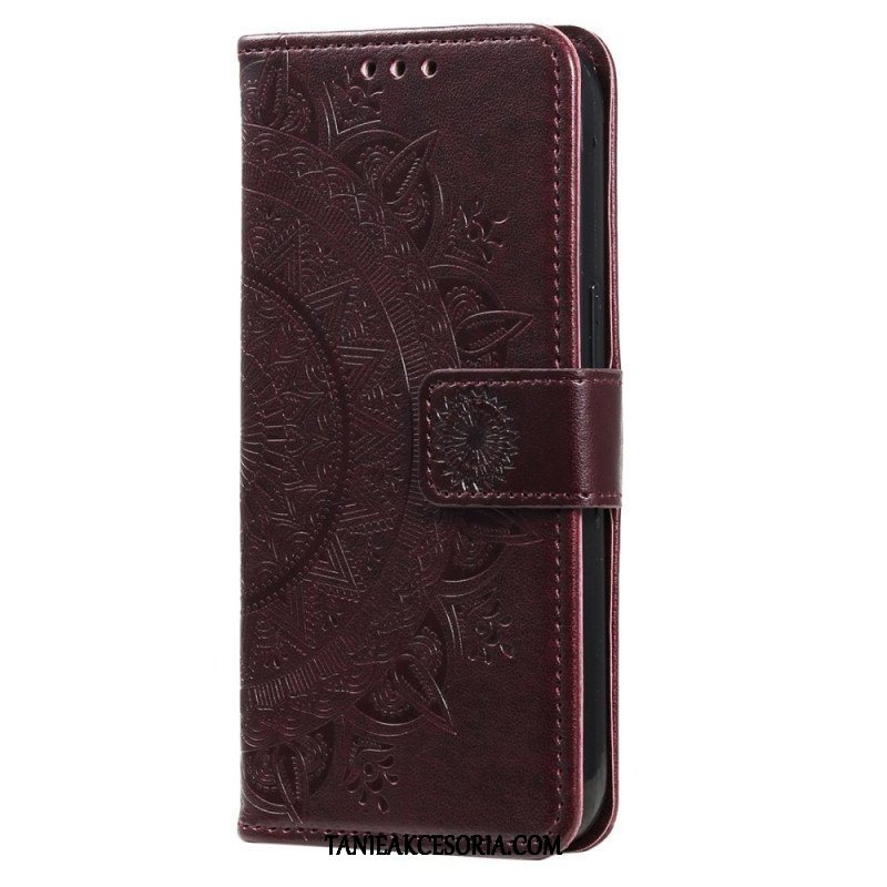 Etui Folio do Huawei Mate 50 Pro Mandala Sun Ze Smyczą