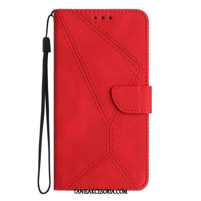 Etui Folio do Huawei P60 Pro Linia Z Efektem Skóry