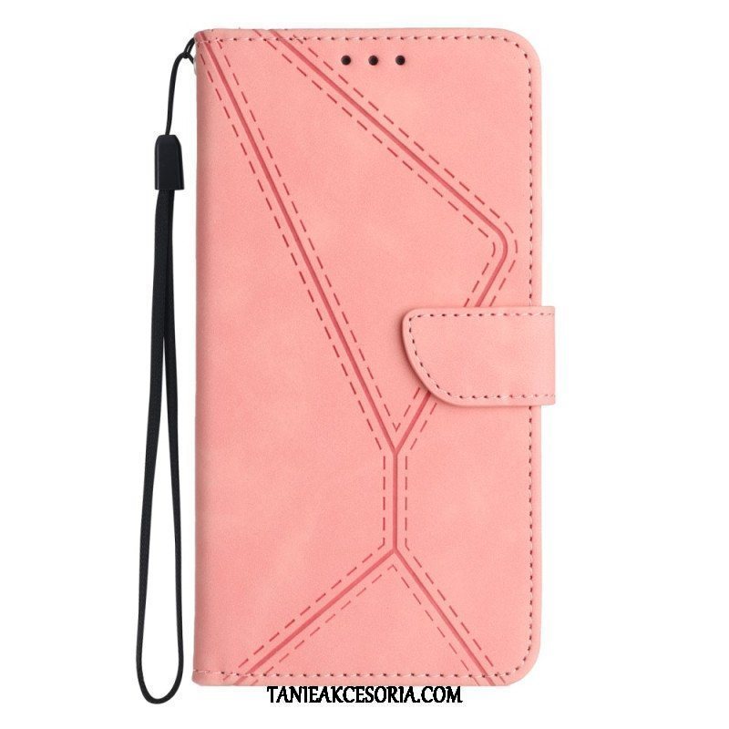 Etui Folio do Huawei P60 Pro Linia Z Efektem Skóry