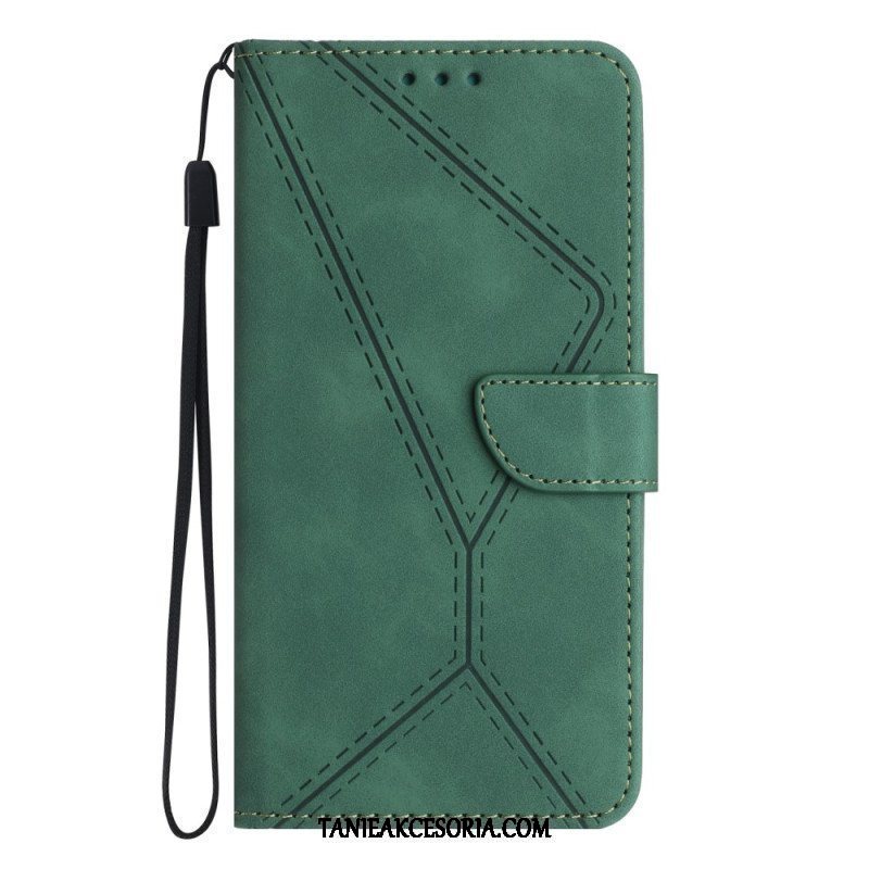 Etui Folio do Huawei P60 Pro Linia Z Efektem Skóry