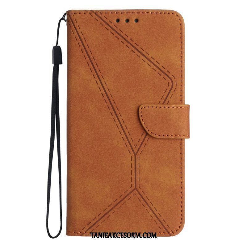 Etui Folio do Huawei P60 Pro Linia Z Efektem Skóry