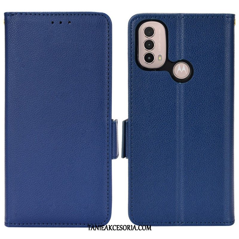 Etui Folio do Moto E40 / E30 / E20 Skórzany Futerał Flap Double Nowe Kolory