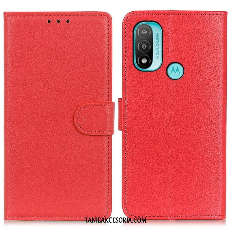 Etui Folio do Moto E40 / E30 / E20 Tradycyjnie Liczi