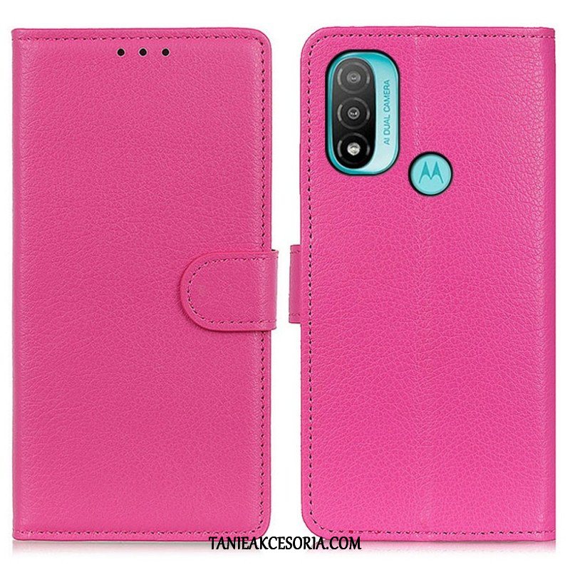 Etui Folio do Moto E40 / E30 / E20 Tradycyjnie Liczi