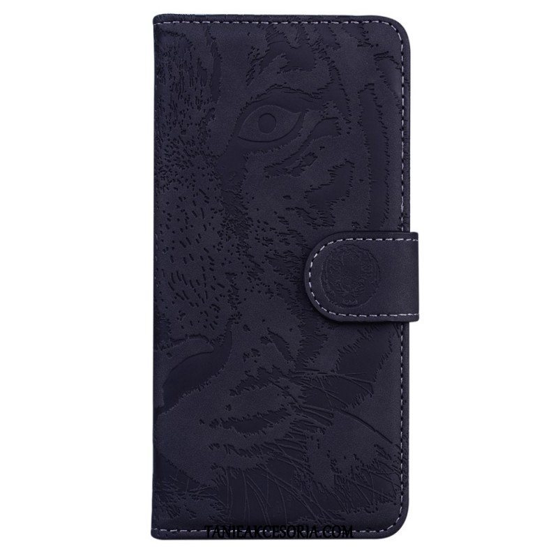 Etui Folio do Moto G71 5G Nadruk Twarzy Tygrysa