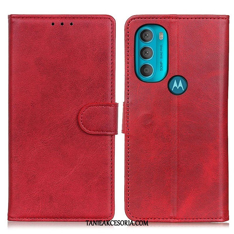 Etui Folio do Moto G71 5G Retro Matowy Efekt Skóry