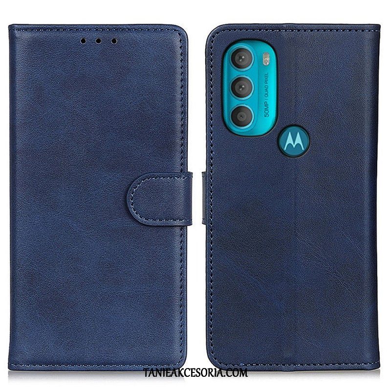 Etui Folio do Moto G71 5G Retro Matowy Efekt Skóry