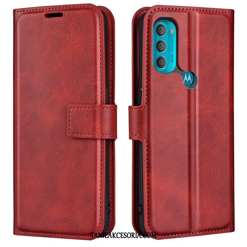 Etui Folio do Moto G71 5G Smukły Ekstremalny Efekt Skóry