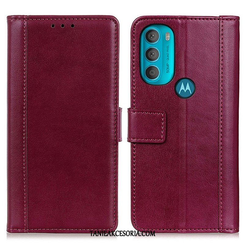 Etui Folio do Moto G71 5G Wersja Kolorowa Z Efektem Skóry