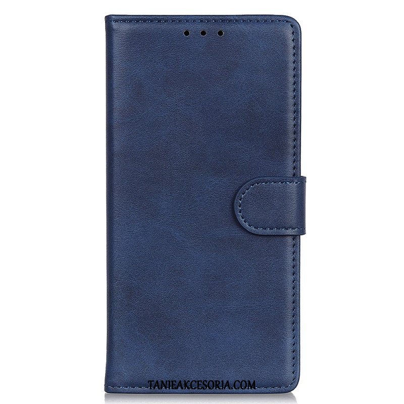 Etui Folio do Moto G73 5G Matowa Sztuczna Skóra