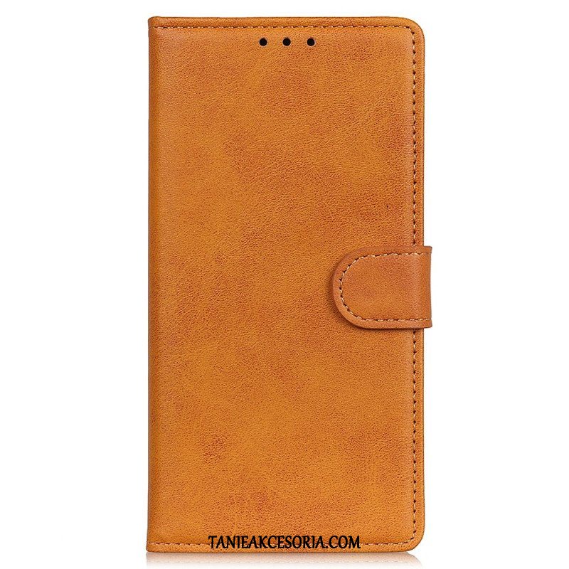 Etui Folio do Moto G73 5G Matowa Sztuczna Skóra