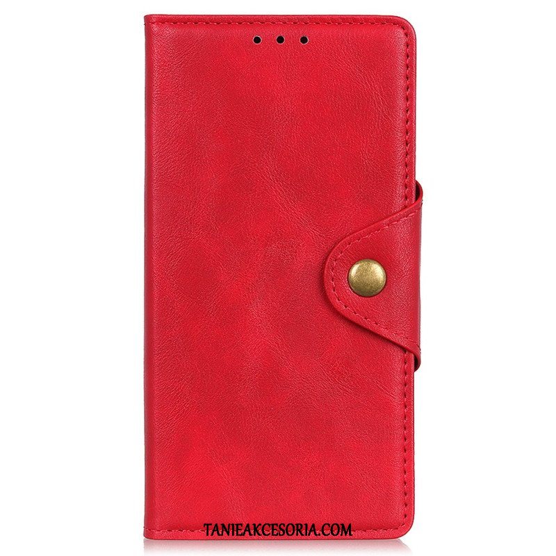 Etui Folio do Moto G73 5G Przycisk Magnetyczny