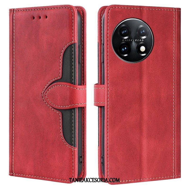 Etui Folio do OnePlus 11 5G Dwukolorowy Kwiatowy