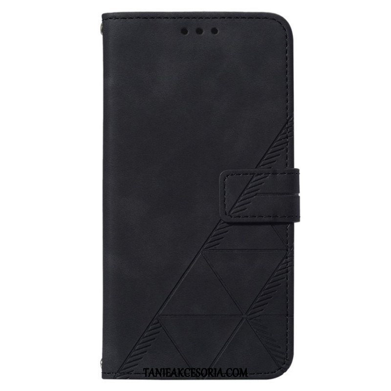 Etui Folio do OnePlus Nord 2T 5G Trójkąty Ze Smyczą