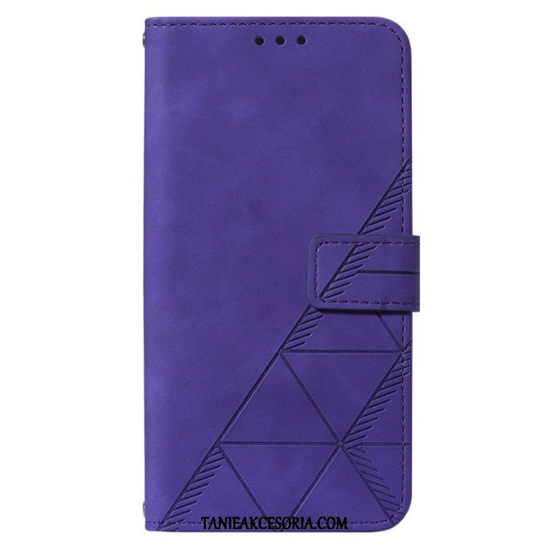 Etui Folio do OnePlus Nord 2T 5G Trójkąty Ze Smyczą