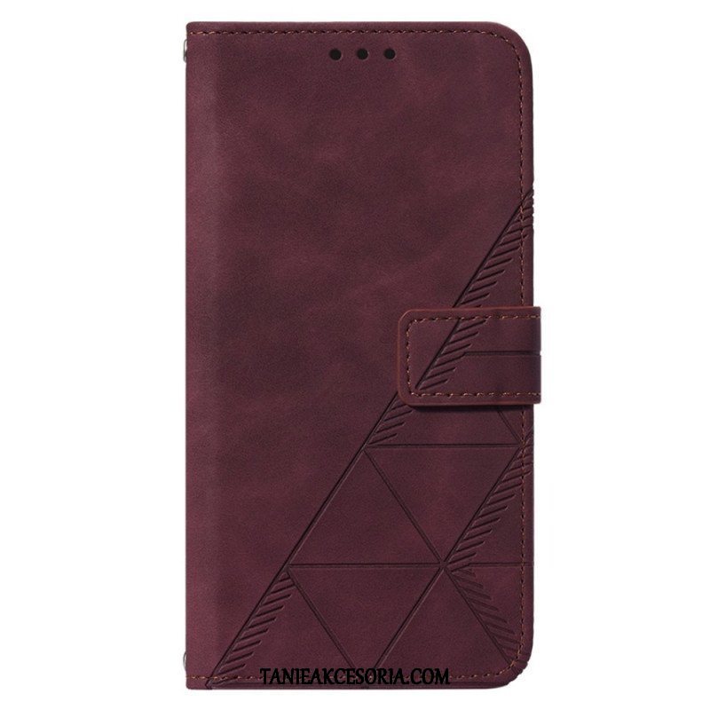 Etui Folio do OnePlus Nord 2T 5G Trójkąty Ze Smyczą