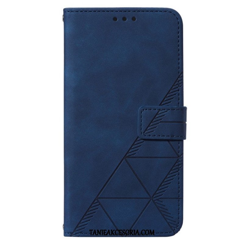 Etui Folio do OnePlus Nord 2T 5G Trójkąty Ze Smyczą